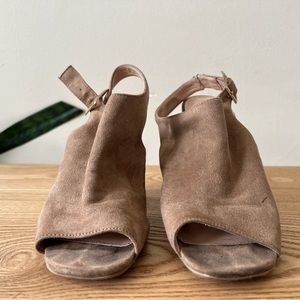 Wild Diva Tan Open Toe Booties